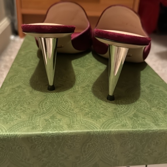 GUUCI blonde 70mm interlocking G mules - Picture 4 of 6